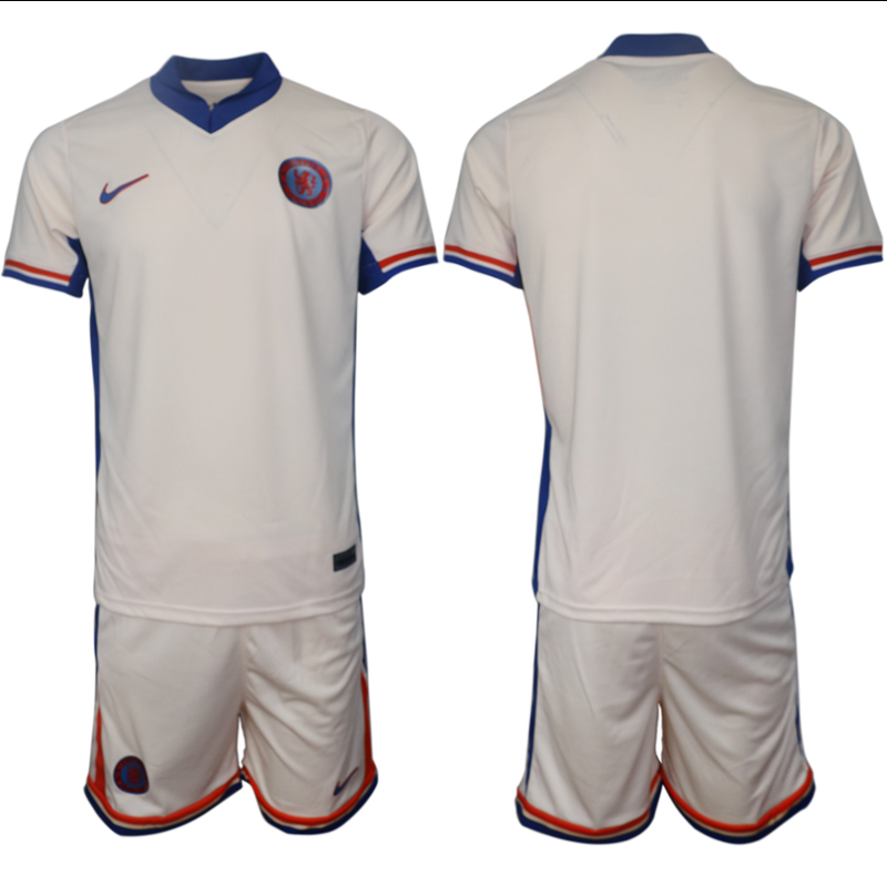 Men 2024-2025 Club Chelsea away Cream blank Soccer Jersey->chelsea jersey->Soccer Club Jersey